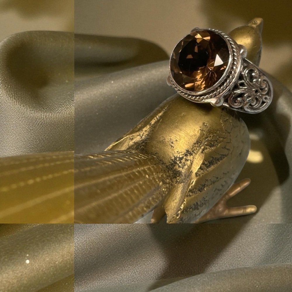 Samuel L. Benham Balinaise Sterling & Smoky Quartz Gemstone Ring size 5 NWT - Picture 12 of 14